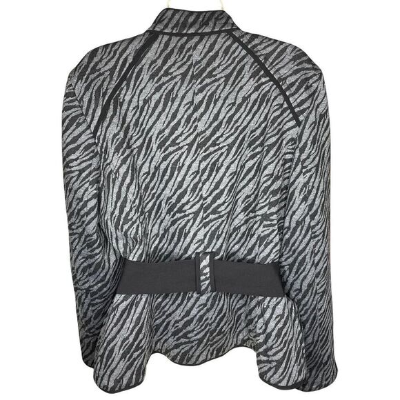 Sandro Animal Print Belted Jacket Size XL - Picture 3 of 5